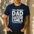 Dad Of CAMILA Father's Day Personalized Name Joke Men's Casual T-Shirt Navy