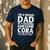 Dad Of CORA Father's Day Personalized Name Joke Men's Casual T-Shirt Navy