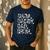 Dad Dada Daddy Bruh Papa Cow Daddy Love Cows Dad Cow Print Men's Casual T-Shirt Navy
