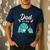 Dad To Be Dinosaur Baby Shower For Boy Men's Casual T-Shirt Navy