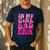 In My Dad Era Girl Groovy Retro Papa Fathers Day Men's Casual T-Shirt Navy