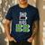 Dad Of Four Low Battery Father Of 4 Kids Dad Men's Casual T-Shirt Navy