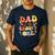 Dad Of The Groovy One 1st Birthday Pregnancy Announcement Men's Casual T-Shirt Navy