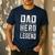 Dad Hero Legend Vintage Distressed Dad Men's Casual T-Shirt Navy