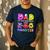 Dad Little Monster Kids 1st Birthday Party Family Monster Small Men's Casual T-Shirt Navy