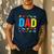 Dad Master Builder Building Bricks Blocks Family Fathers Day Men's Casual T-Shirt Navy