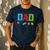 Dad Master Builder Building Bricks Blocks Family Set Parents Small Men's Casual T-Shirt Navy
