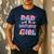 Dad And Mom Of The Birthday Girl Party Decor Family Matching Men's Casual T-Shirt Navy