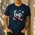 Dad Outer Space Galaxy Birthday For Family Men's Casual T-Shirt Navy