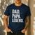 Dad Papa Legend Vintage Distressed Bold Papa Graphic Men's Casual T-Shirt Navy