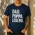 Dad Poppa Legend Vintage Distressed Bold Poppa Graphic Men's Casual T-Shirt Navy