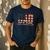 Dad Protector Hero Legend USA Flag Dad Father's Day Men's Casual T-Shirt Navy