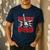 Dad Rockin One Birthday Family Matching Rock Guitar Men's Casual T-Shirt Navy