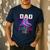 Dad Of Roller Girl Roller Skating Birthday Matching Family Men's Casual T-Shirt Navy