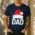 Dad Santa Christmas Family Matching Pajamas Papa Xmas Father Short Sleeve Men's Casual T-Shirt Navy