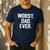 Dad Shirt – Worst Dad Ever Joke Tee Men's Casual T-Shirt Navy