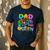 Dad Of The Slime Queen Birthday Family Matching Party Men's Casual T-Shirt Navy Dad Of The Slime Queen Birthday Family Matching Party Men's Casual T-Shirt Navy
