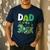 Dad Of The Three Rex Birthday Dinosaur Family Matching Men's Casual T-Shirt Navy