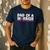 Dad Of A Warrior Breast Cancer Awareness Support Daughter Men's Casual T-Shirt Navy
