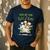 Dad Of The Wild One 1st Birthday Safari Family Matching Men's Casual T-Shirt Navy