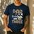 Dad Of The Wild And Three 3 Birthday Zoo Theme Safari Jungle Men's Casual T-Shirt Navy