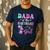 Dada Of The Birthday For Girl Dinosaur T-Rex Party Family Men's Casual T-Shirt Navy