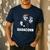 Dadacorn Unicorn Dad Papa Father's Day Daughter Men's Casual T-Shirt Navy
