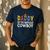 Daddy 1st Birthday Cowboy Western Daddy Birthday Boy Men's Casual T-Shirt Navy