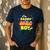 Daddy Of The Birthday Astronaut Boy Outer Space Theme Party Men's Casual T-Shirt Navy