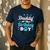 Daddy Of The Birthday Boy Dog Paw Bday Party Celebration Small Men's Casual T-Shirt Navy