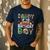Daddy Of The Birthday Boy Game Day Football Men's Casual T-Shirt Navy