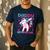 Daddy Of The Birthday Girl Dabbing Unicorn Dad Daddy Small Men's Casual T-Shirt Navy