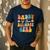 Daddy Of The Birthday Girl Groovy Themed Father Dad Men's Casual T-Shirt Navy