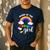 Daddy Of The Birthday Girl Rainbow B-Day Matching Family Men's Casual T-Shirt Navy