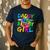 Daddy Of The Birthday Girl Retro 80's Party Men's Casual T-Shirt Navy