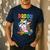 Daddy Of The Birthday Princess Girl Dabbing Unicorn Dad Men's Casual T-Shirt Navy