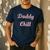 Daddy Chill Pink Distressed Men's Casual T-Shirt Navy