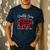 Daddy Dad Bear Pajama Red Buffalo Xmas Family Christmas Men's Casual T-Shirt Navy