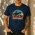 Daddy Dinosaur Daddysaurus 3 Three Kids Xmas Men's Casual T-Shirt Navy