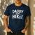 Daddy Is My Hero Kids Police Thin Blue Line Law Enforcement Small Men's Casual T-Shirt Navy