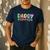 Daddy Saurus Kids Dinosaur Birthday Party Family Matching Men's Casual T-Shirt Navy