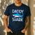 Daddy Shark T Shirt Fathers Day Family Matching Dad Men's Casual T-Shirt Navy