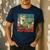Daddysaurus Father's Day Best Dad T-Rex Papa Men's Casual T-Shirt Navy