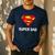 DC Comics Superman Father's Day Super Dad Logo Men's Casual T-Shirt Navy