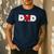 Disney Mickey And Friends Dad Mickey Distressed Text Logo Men's Casual T-Shirt Navy