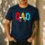 Disney Mickey And Friends Mickey Minnie Dad Collegiate Logo Men's Casual T-Shirt Navy