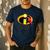 Disney And Pixar's The Incredibles Mr Incredible Dad Family Men's Casual T-Shirt Navy