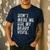 Don't Make Me Use My Daddy Voice Dad Vintage Retro Men's Casual T-Shirt Navy