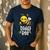 Family Bee Shirts Dad Daddy First Bee Day Outfit Birthday Men's Casual T-Shirt Navy