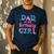 Family Party Decorations Dad Of The Birthday Girl T-Shirt Men's Casual T-Shirt Navy
